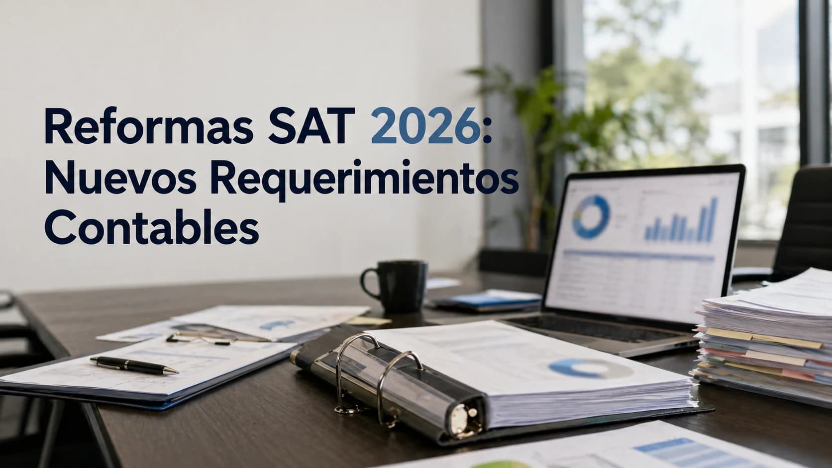 Portada editorial del artículo sobre reformas SAT 2026 y nuevos requerimientos contables del CFF.