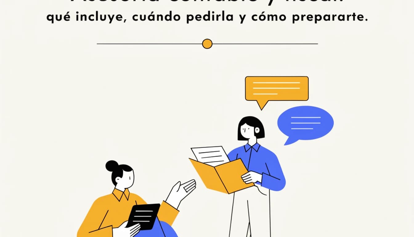 Sesión de asesoría fiscal revisando dudas SAT, CFDI, declaraciones y documentación.