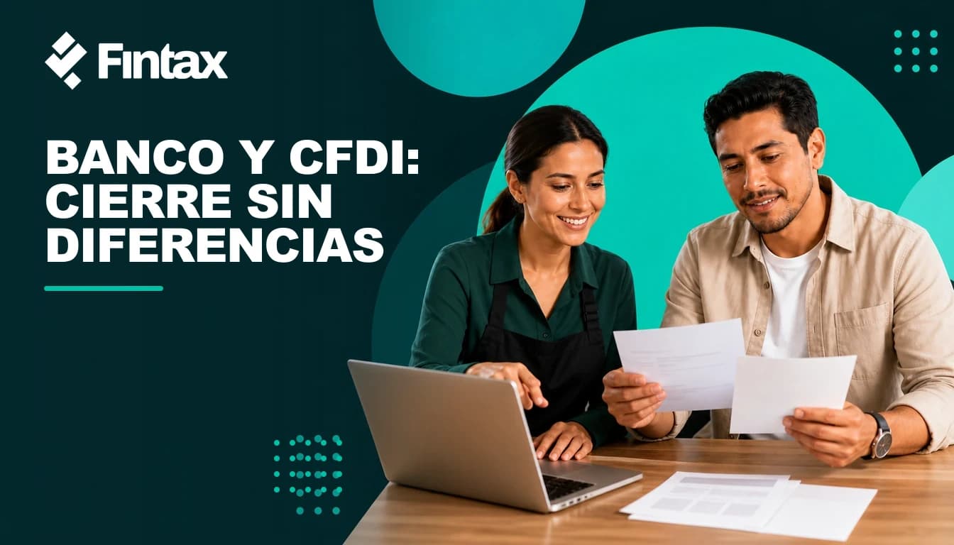Business owner and accountant reconciling bank transactions with CFDI.