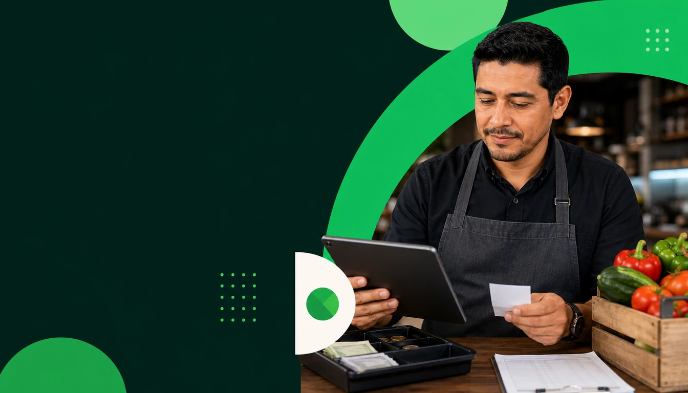 Gerente de restaurante conciliando ventas, liquidaciones de apps, propinas e inventario.