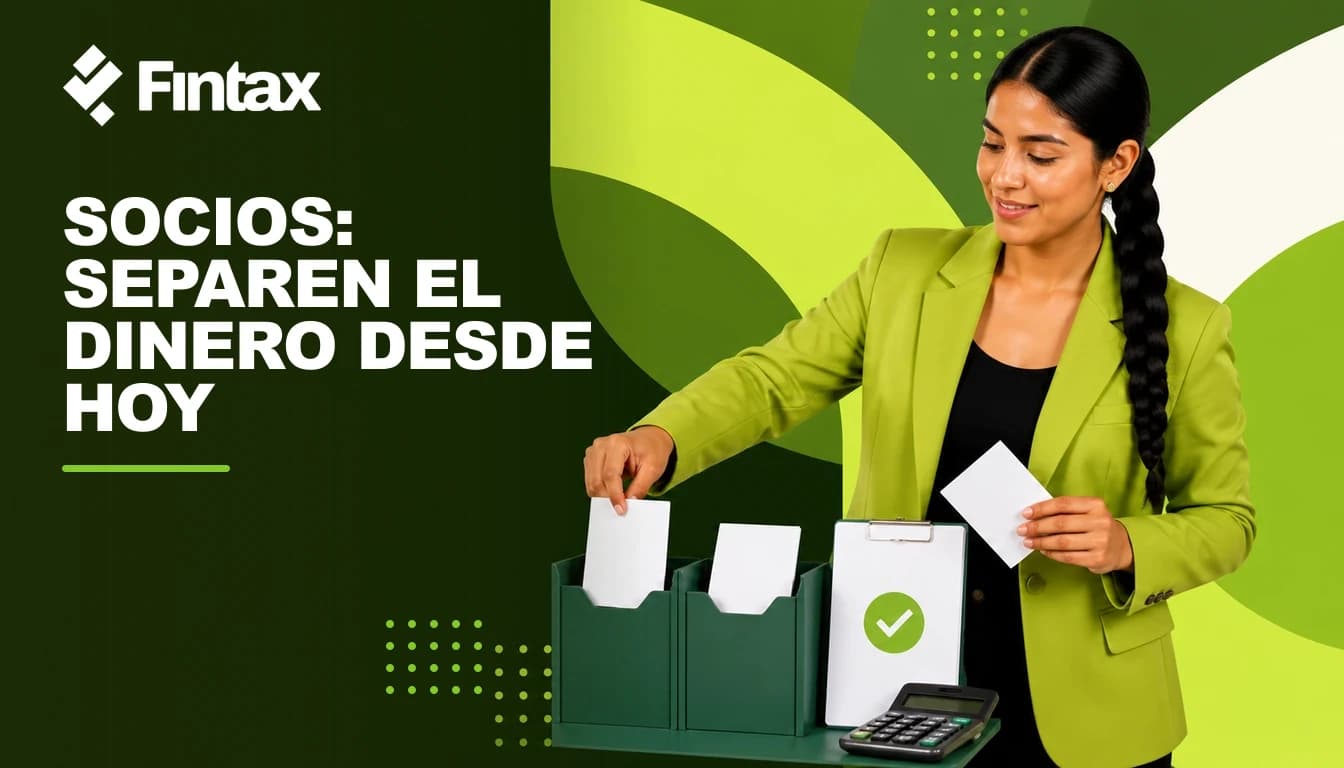 Tres socios separando gastos personales, retiros y pagos de la empresa en un tablero financiero.