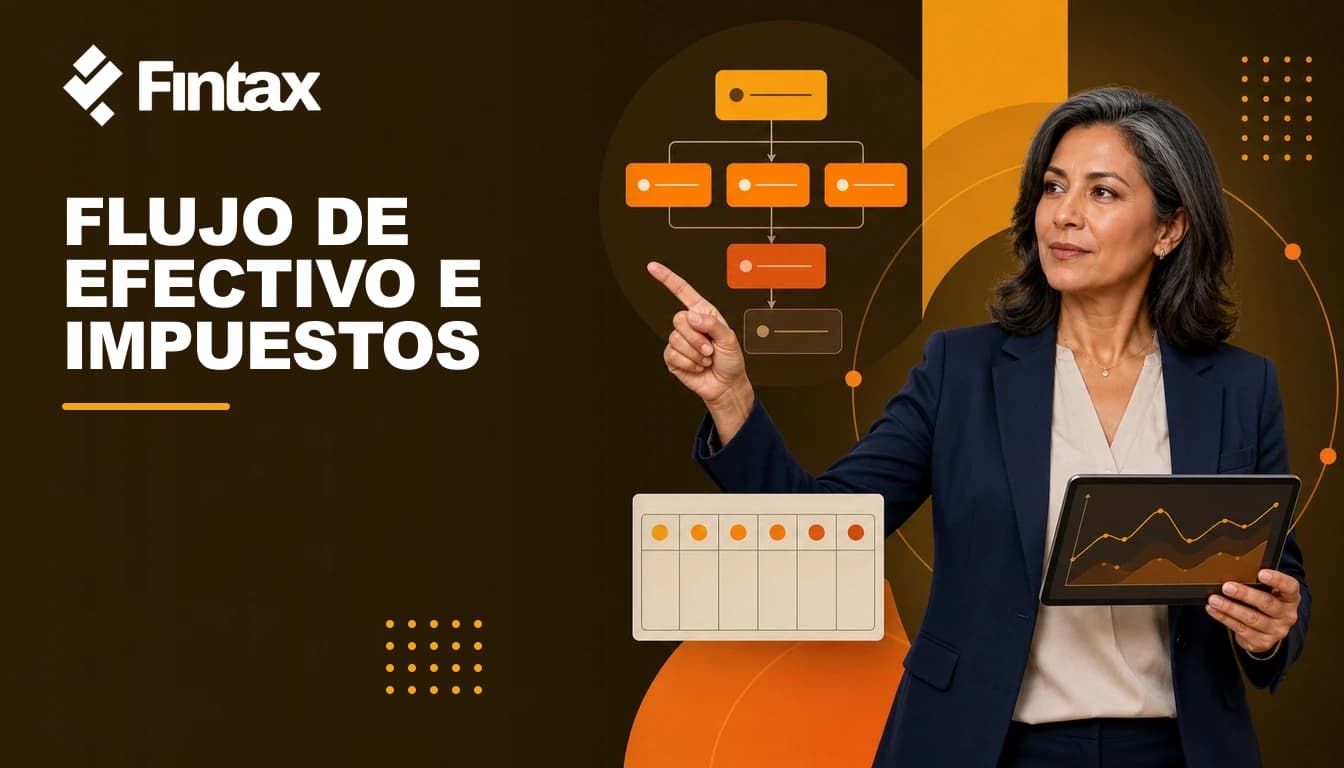 Directora financiera preparando el flujo de efectivo y los impuestos del segundo semestre.