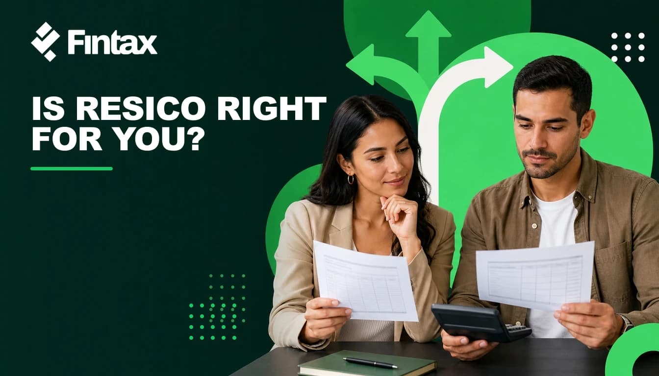 Independent professional and accountant comparing tax scenarios before choosing RESICO.