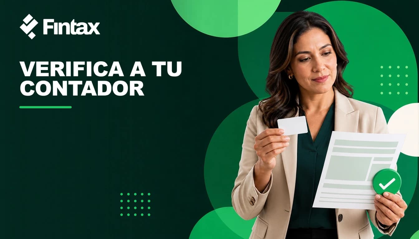 Empresaria validando las credenciales y el registro profesional de un contador.