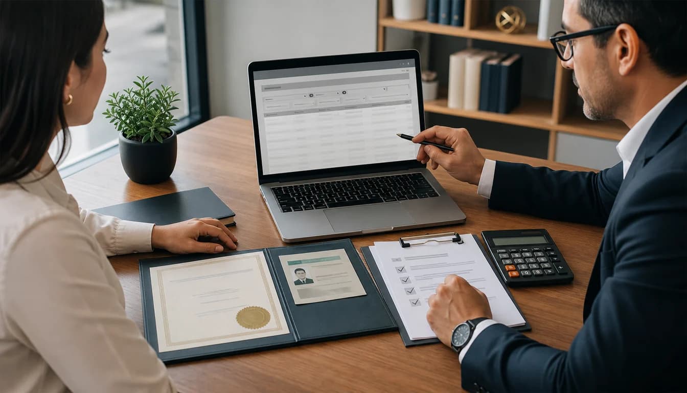 Professional review of credentials and SAT registered public accountant consultation.