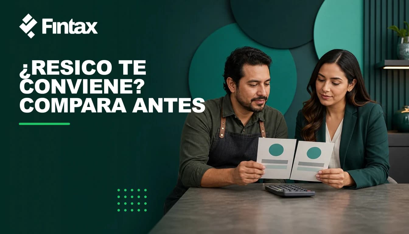 Persona emprendedora y contadora comparando escenarios antes de elegir RESICO.