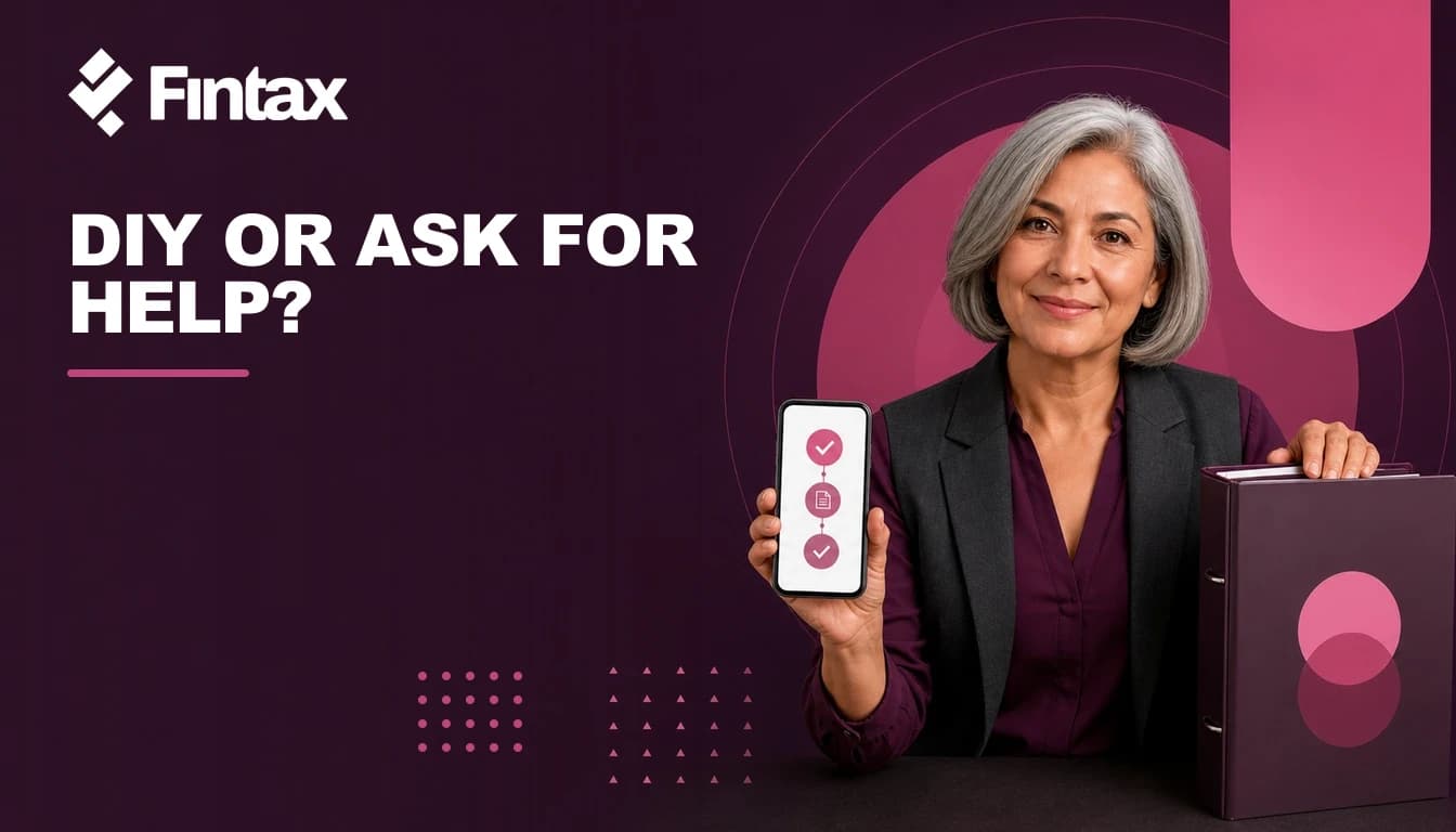Taxpayer deciding what to solve alone and when to request tax advisory support.