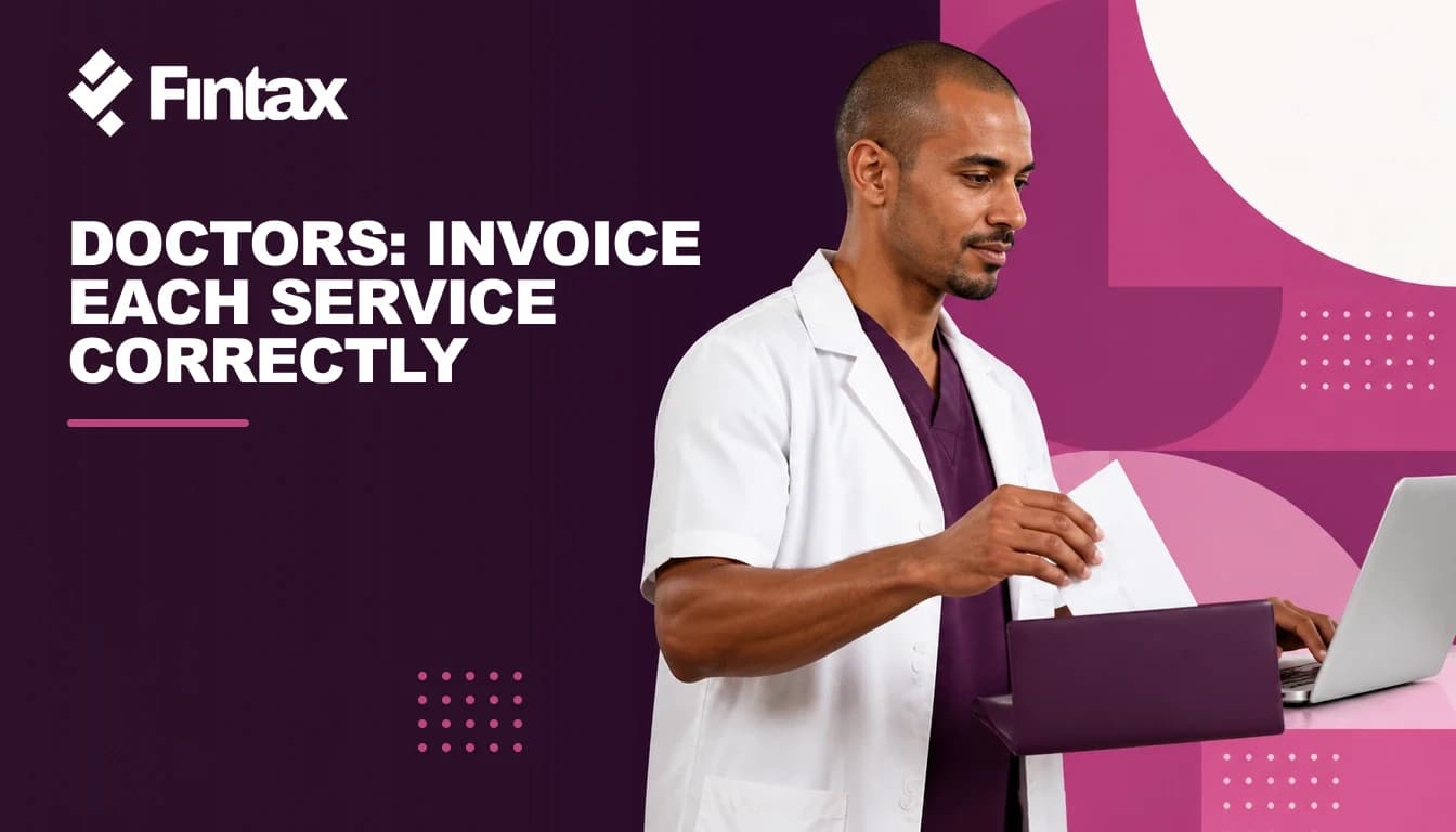 Doctor reviewing a CFDI for fees and a patient's electronic payment.