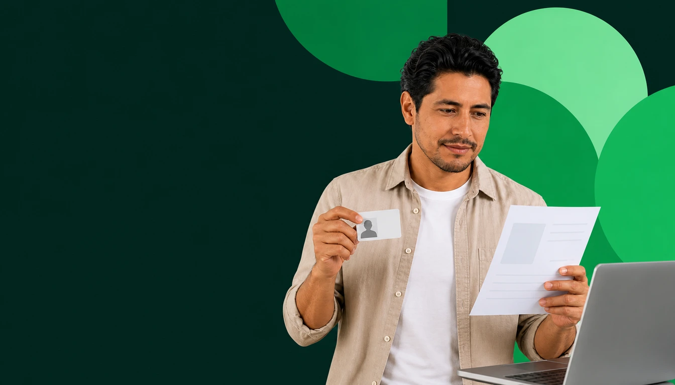 Persona revisando los datos de su constancia de situación fiscal antes de facturar.