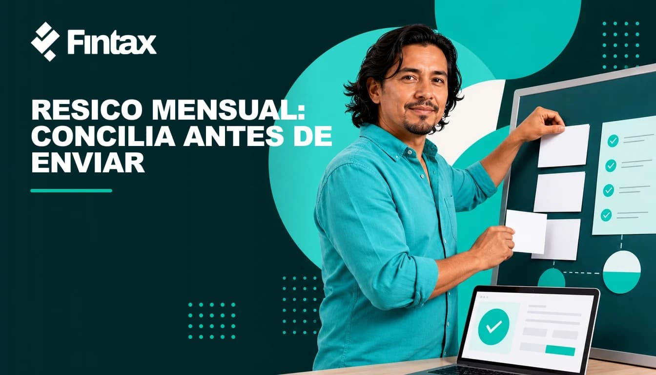 Profesional en RESICO revisando CFDI cobrados, IVA y declaración mensual con su contadora.