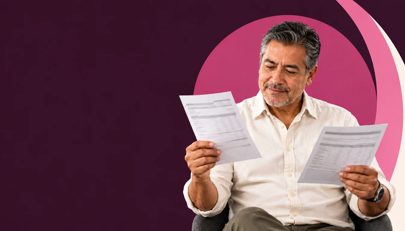 A Mexican payroll specialist compares pay receipts with salary contribution records.
