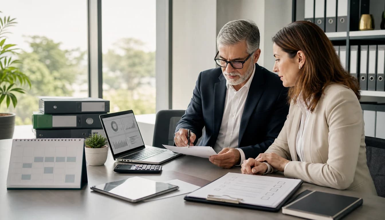 Accounting team preparing a 2026 annual return checklist for a Mexican legal entity.