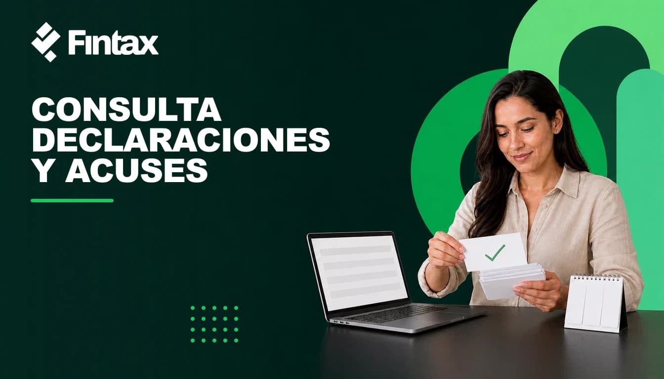 Contribuyente consultando declaraciones mensuales y descargando acuses y pagos.