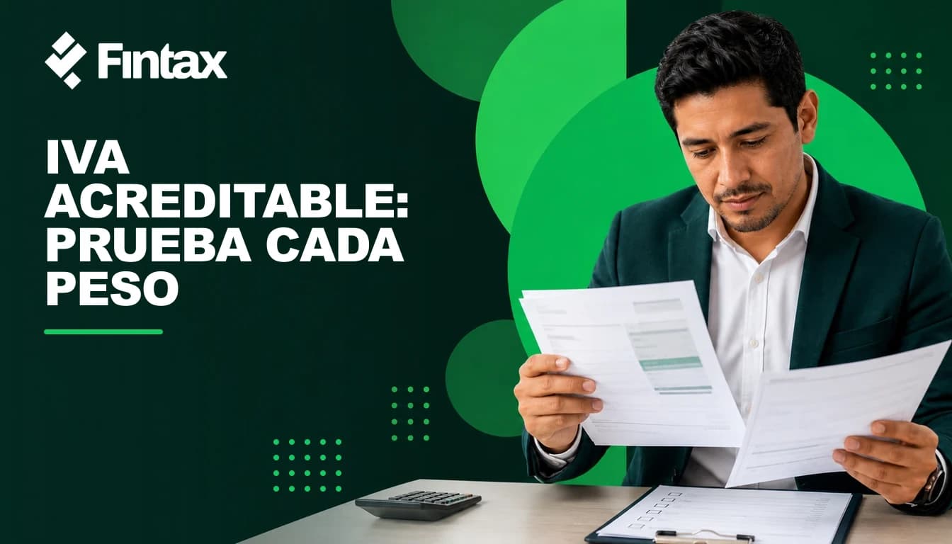 Contadora validando CFDI, pago y evidencia antes de acreditar IVA.