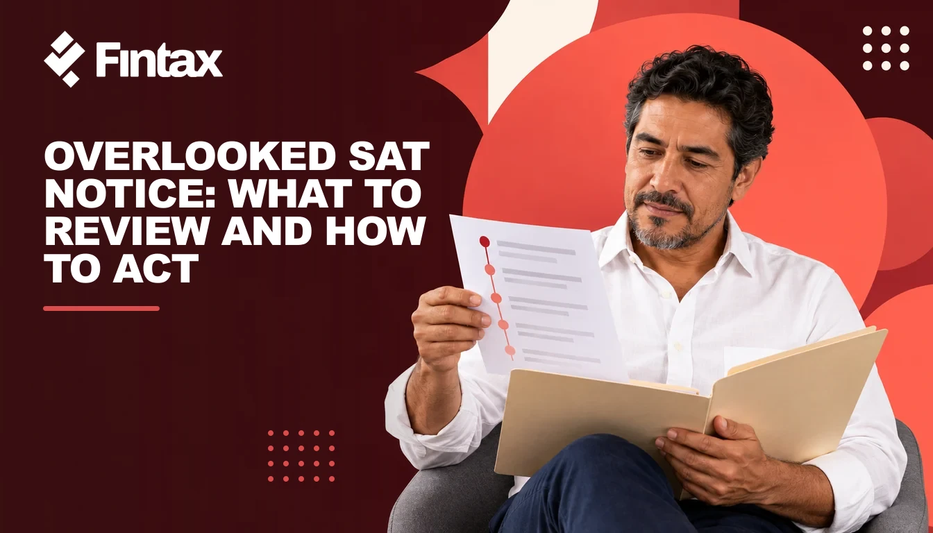 A Mexican business owner opens a folder of overlooked documents and checks a notification timeline.