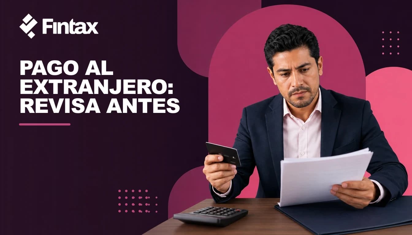 Directora financiera revisando contrato y retenciones de un pago al extranjero.