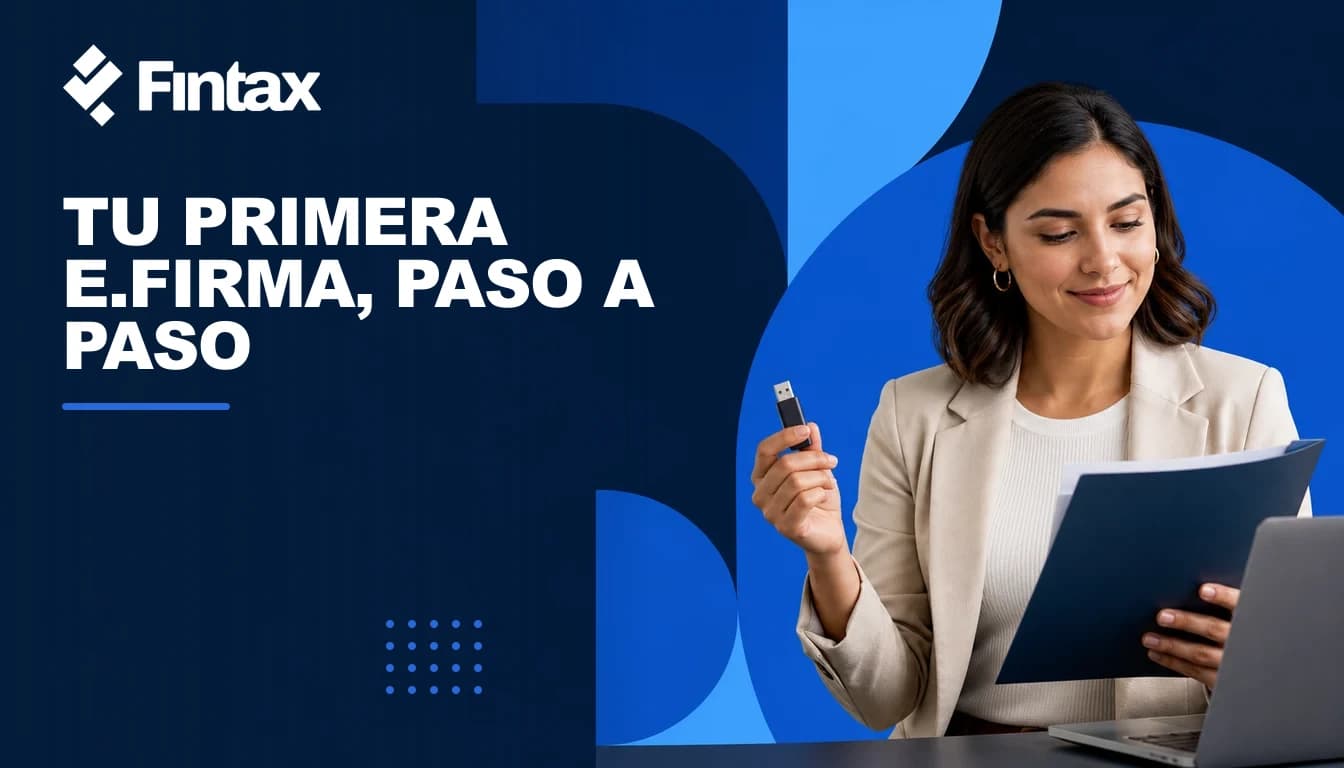 Contribuyente preparando USB y documentos para tramitar su primera e.firma.