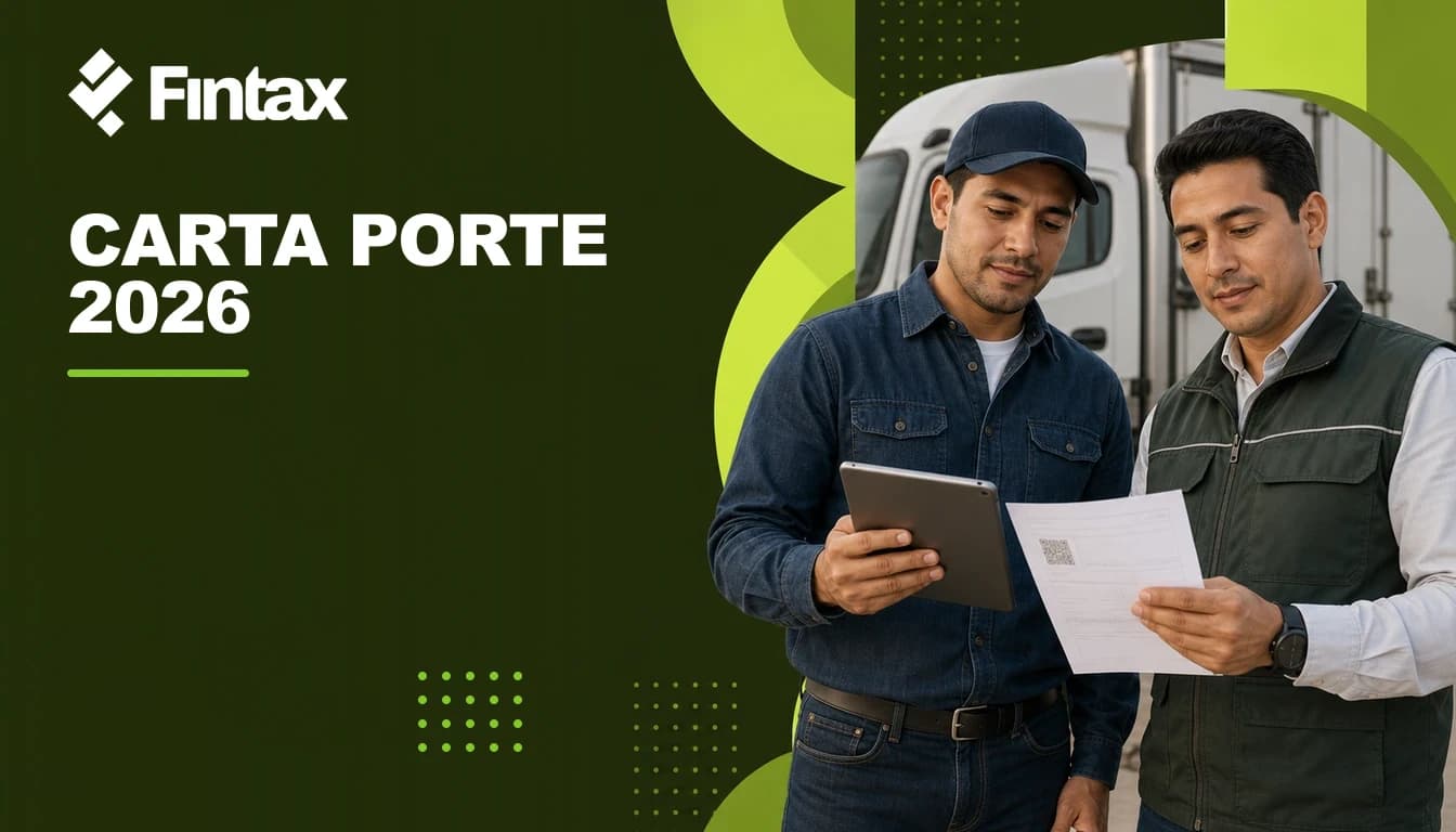 Operador y responsable logístico validando Carta Porte antes de trasladar mercancías.