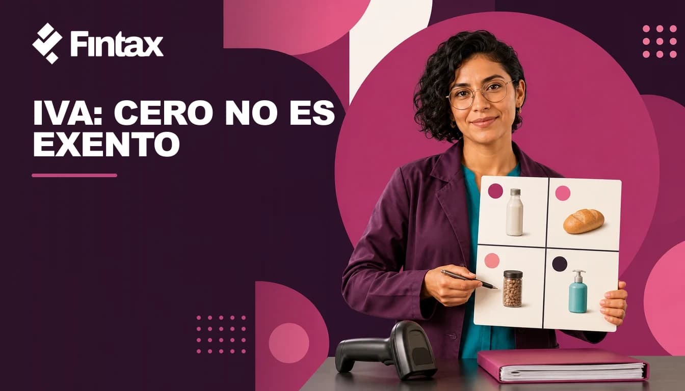 Tecnóloga tzotzil mexicana clasificando productos entre IVA al 16%, tasa 0%, exento y no objeto.