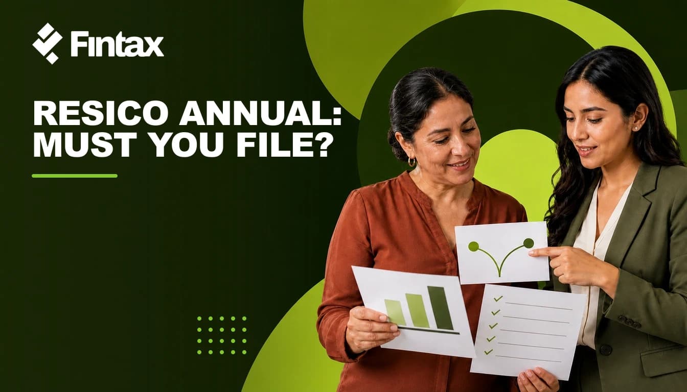 Taxpayer reviewing income sources to decide whether a RESICO annual return is required.