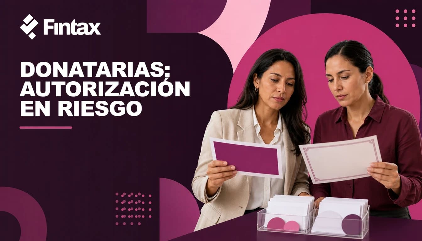 Expediente de donataria autorizada con recibos, CFDI, donativos y revisión de deducibilidad SAT 2026.