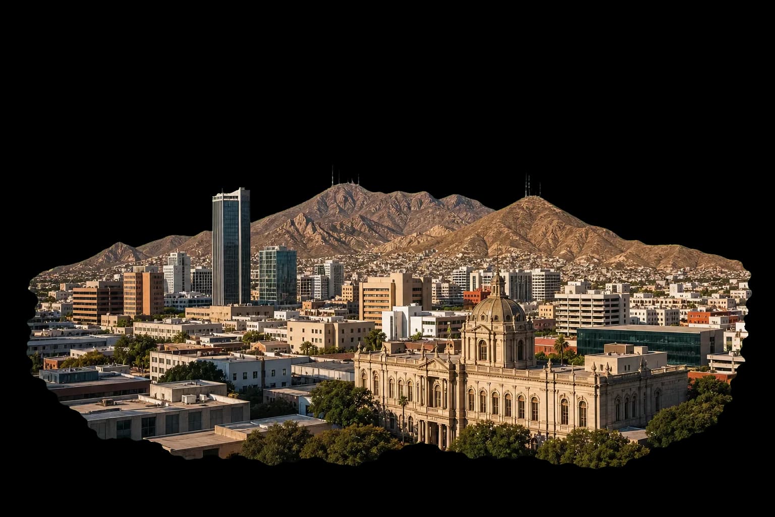 Vista de Chihuahua con paisaje serrano y ciudad del norte