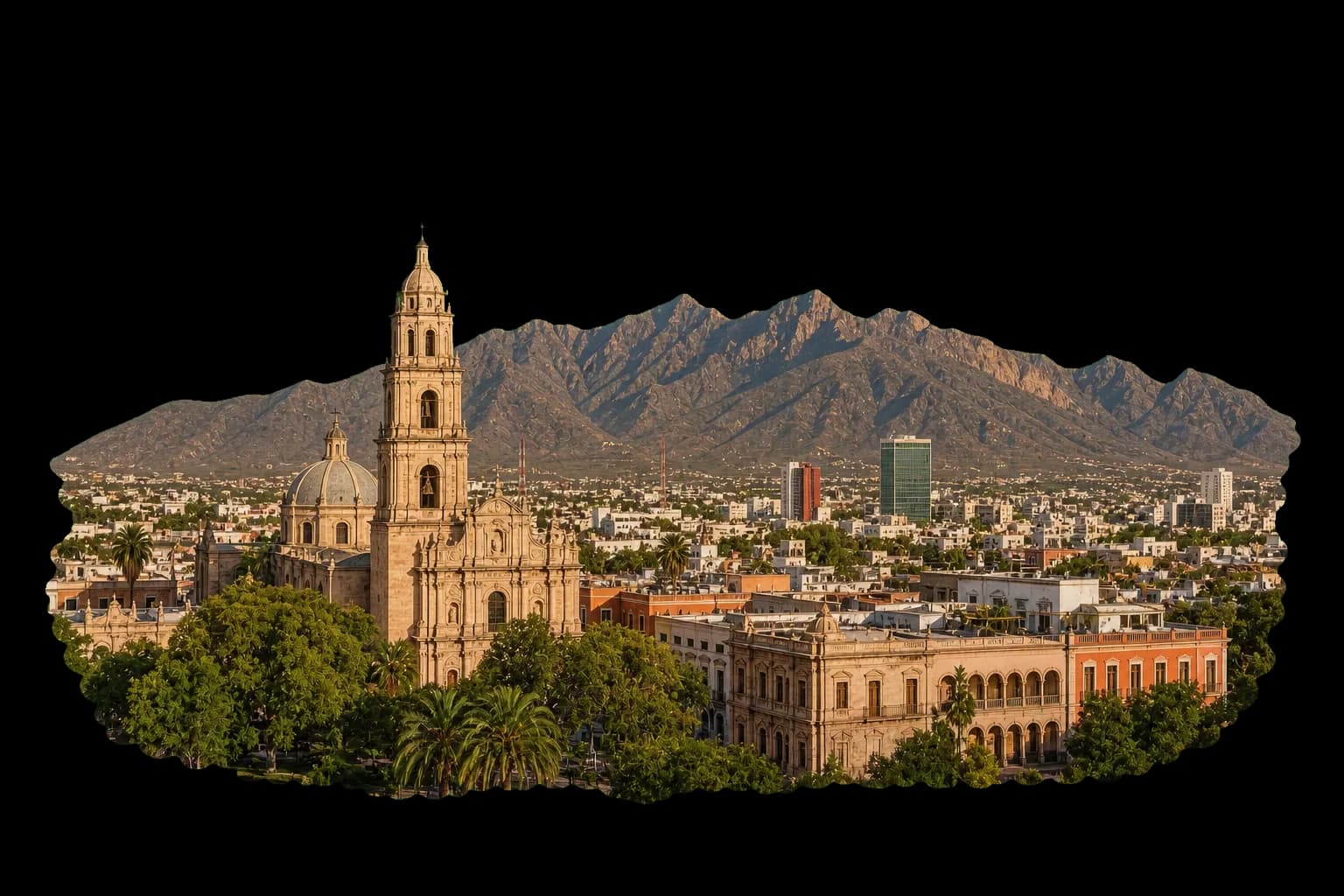 Vista de Saltillo y paisaje urbano de Coahuila