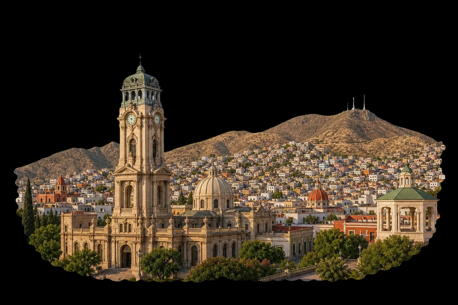 Reloj monumental y cerros de Pachuca para servicios contables en Hidalgo