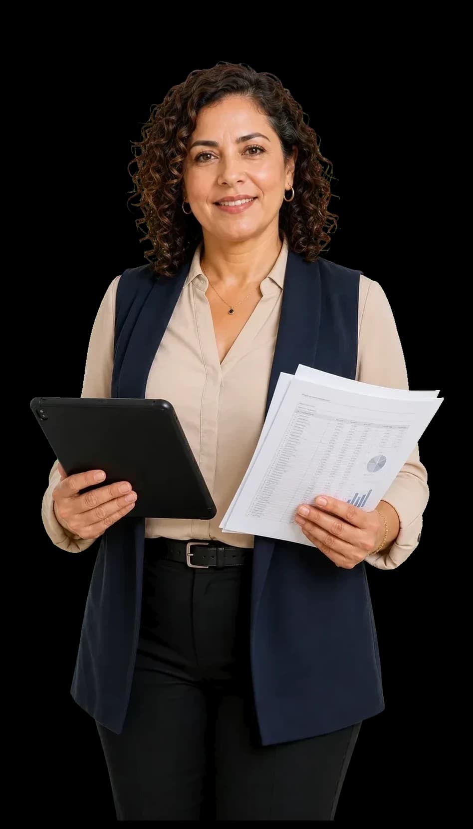 Business owner in Querétaro reviewing tax documents with accounting support