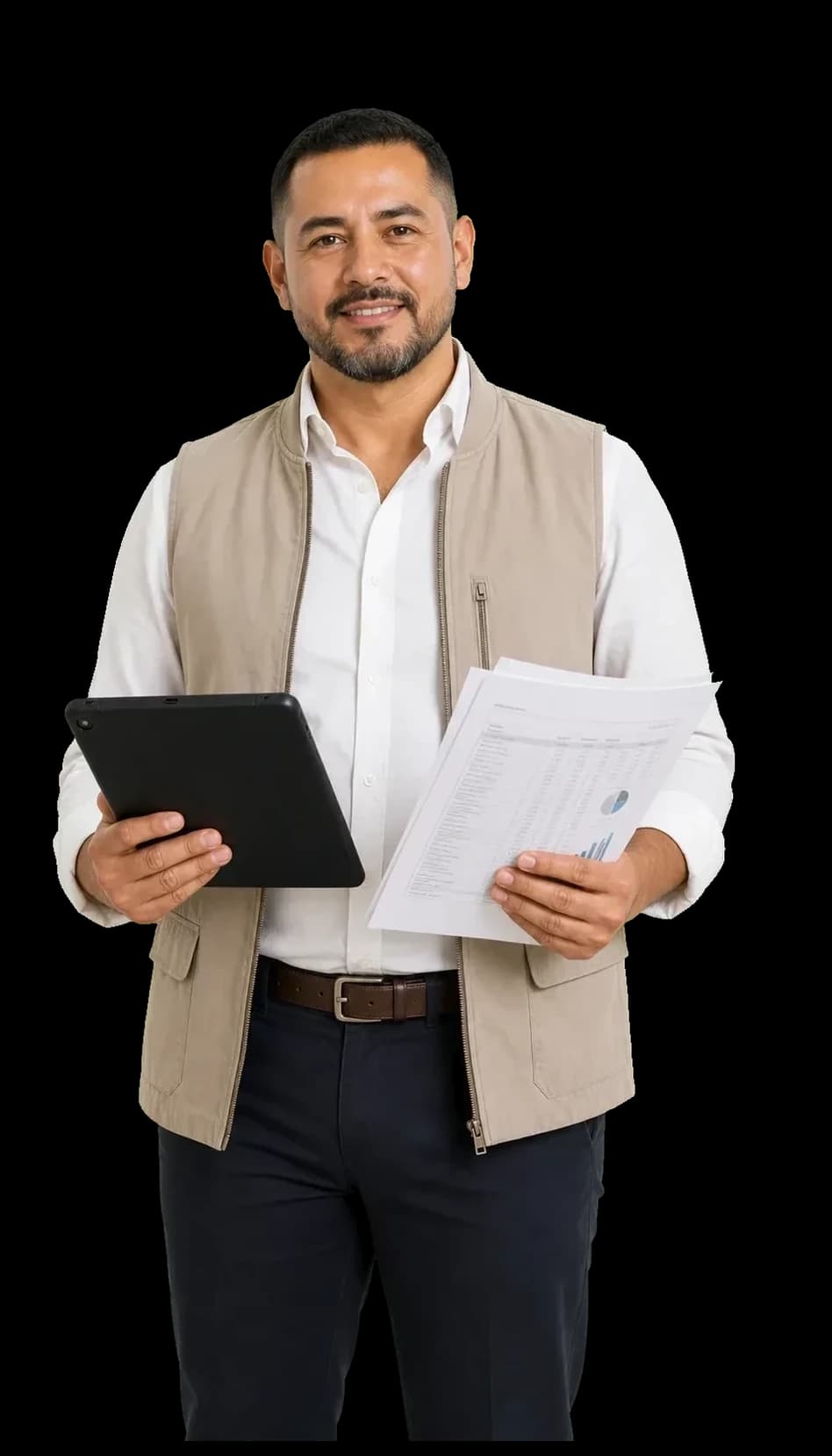 Business owner in Quintana Roo reviewing tax documents with accounting support