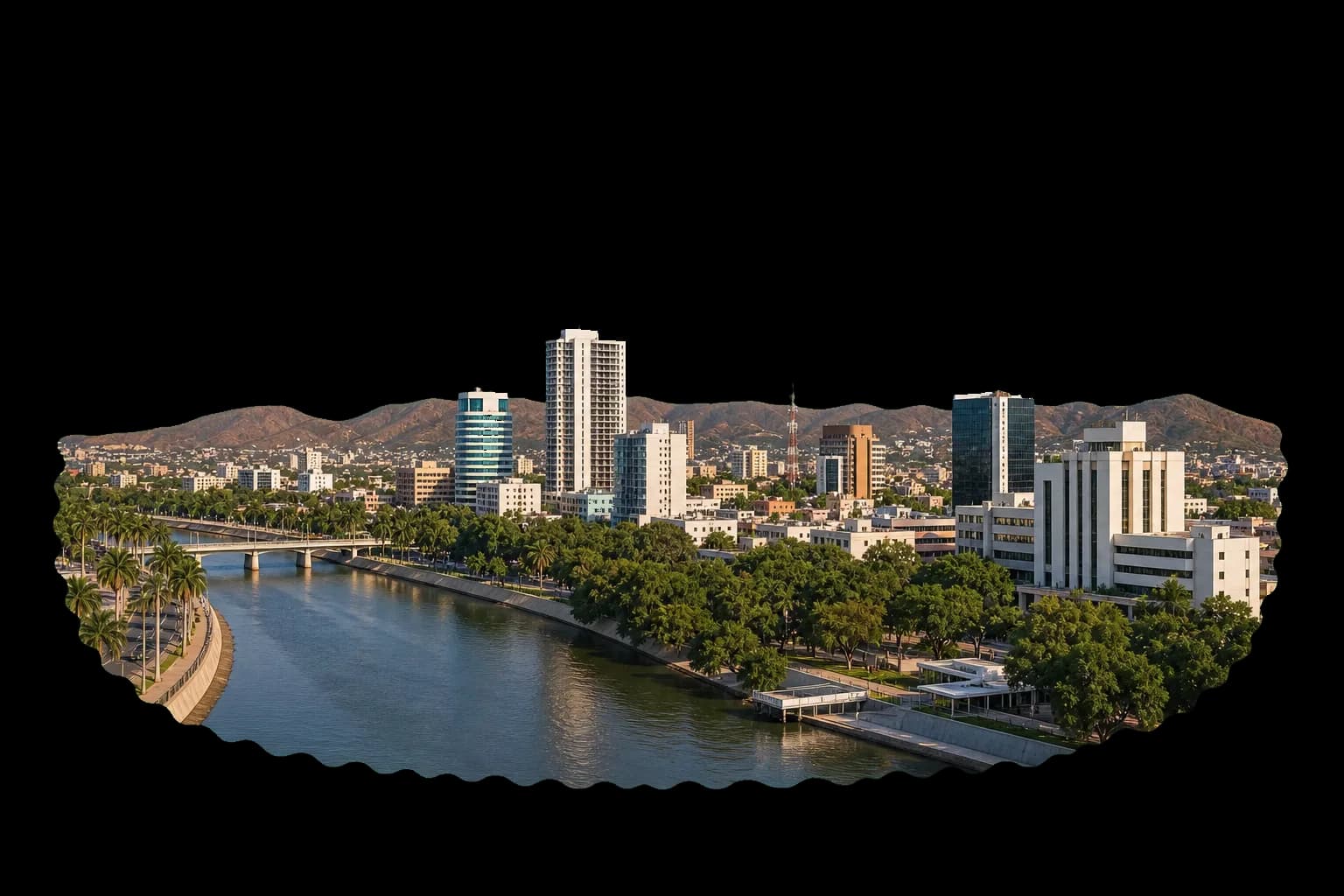 Vista de Sinaloa con Culiacan y paisaje urbano