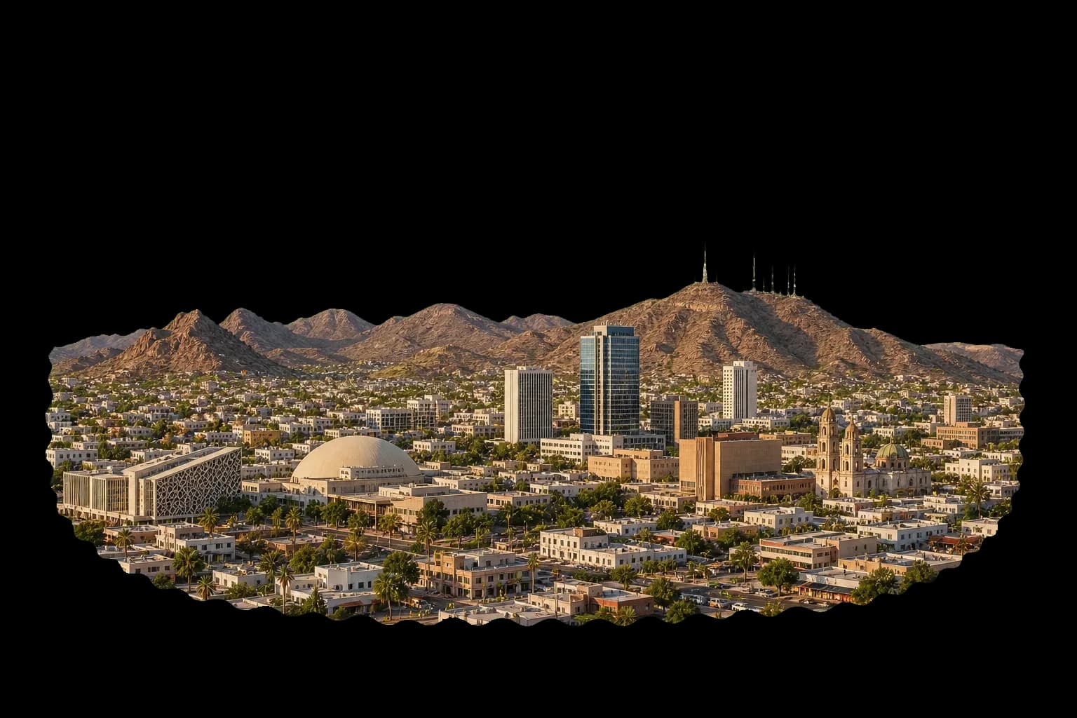 Hermosillo y paisaje desértico de Sonora para despacho contable local