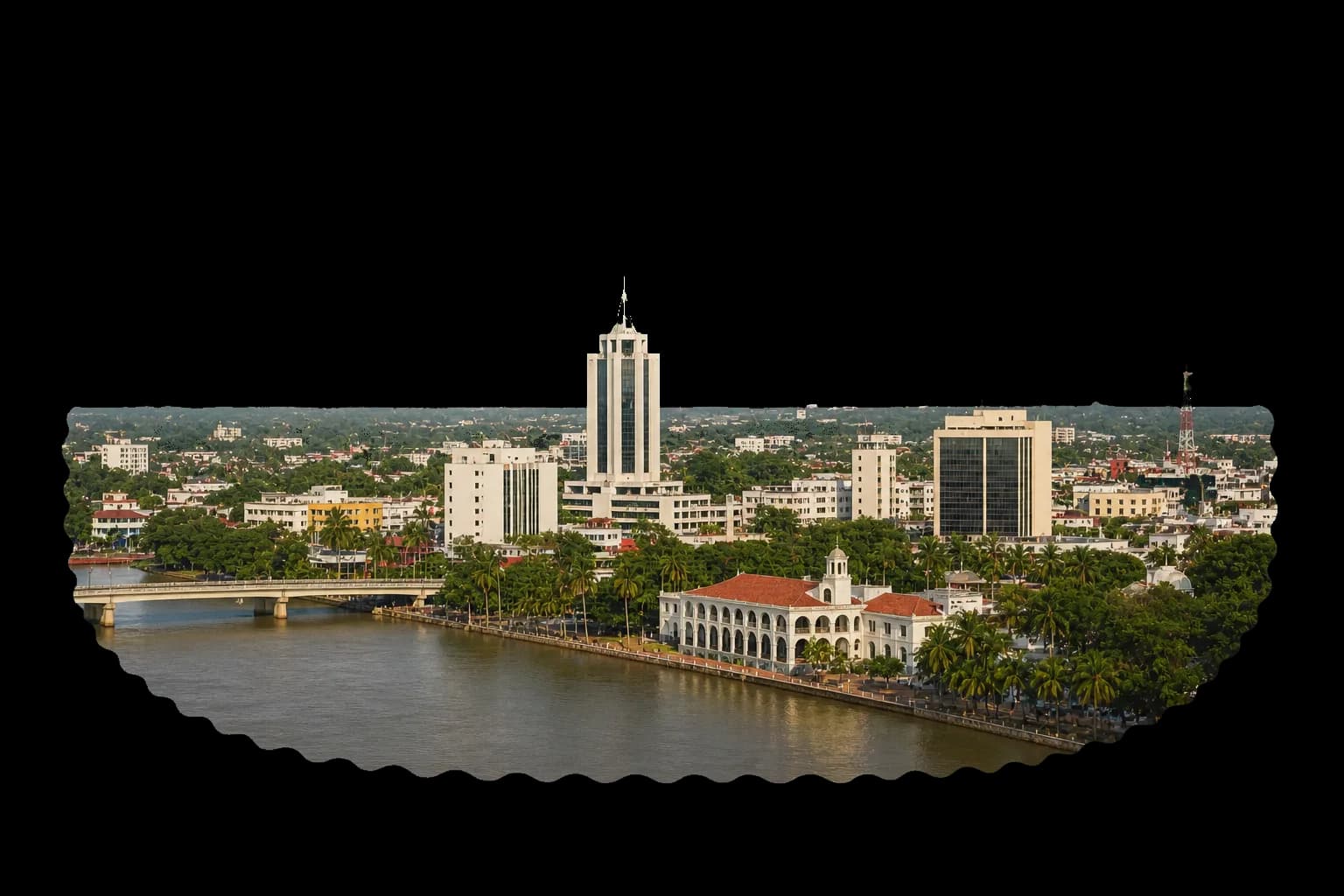 Vista de Tabasco con Villahermosa y paisaje tropical