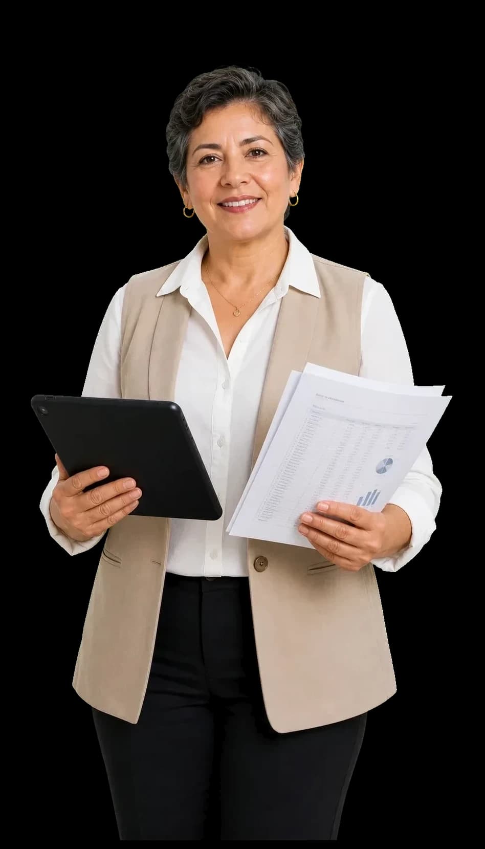 Business owner in Veracruz reviewing tax documents with accounting support
