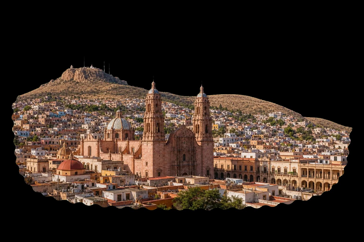 Vista de Zacatecas con centro historico y cerros