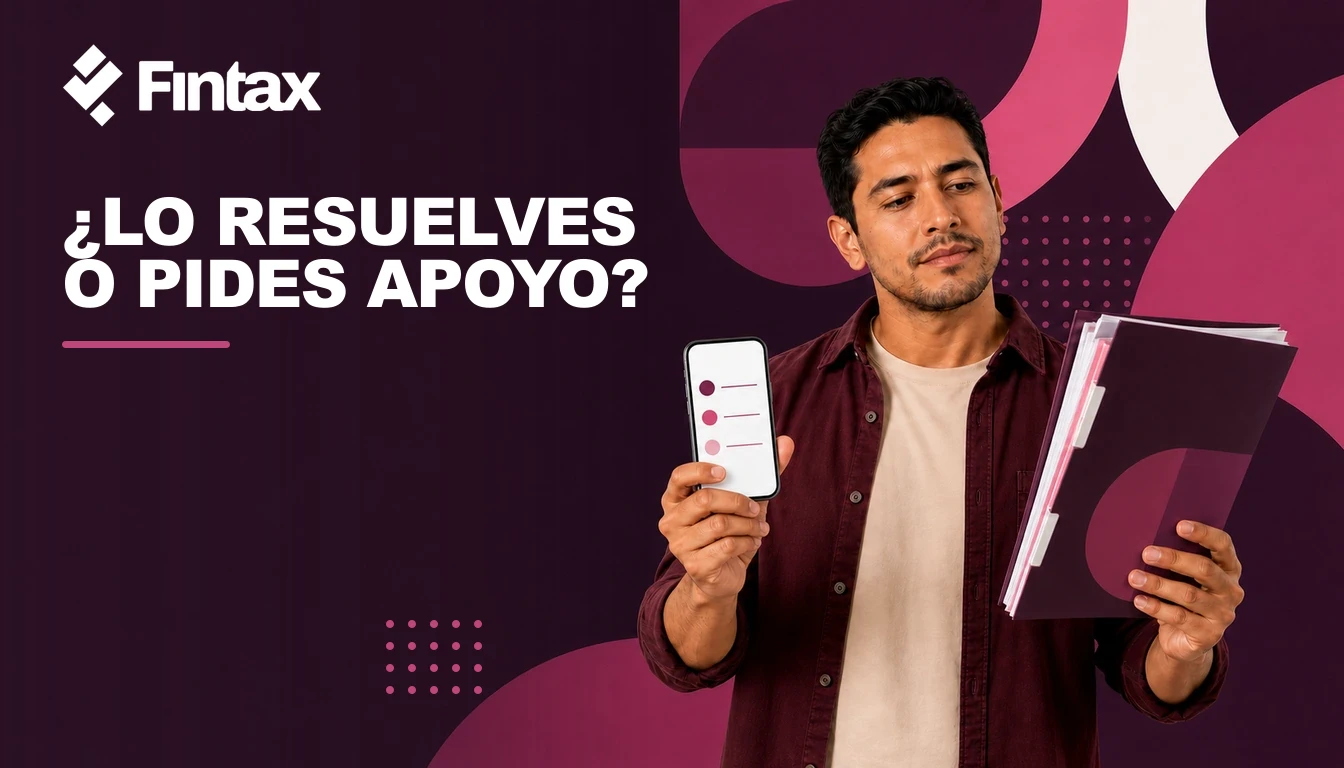 Contribuyente decidiendo qué resolver por su cuenta y cuándo pedir asesoría fiscal.