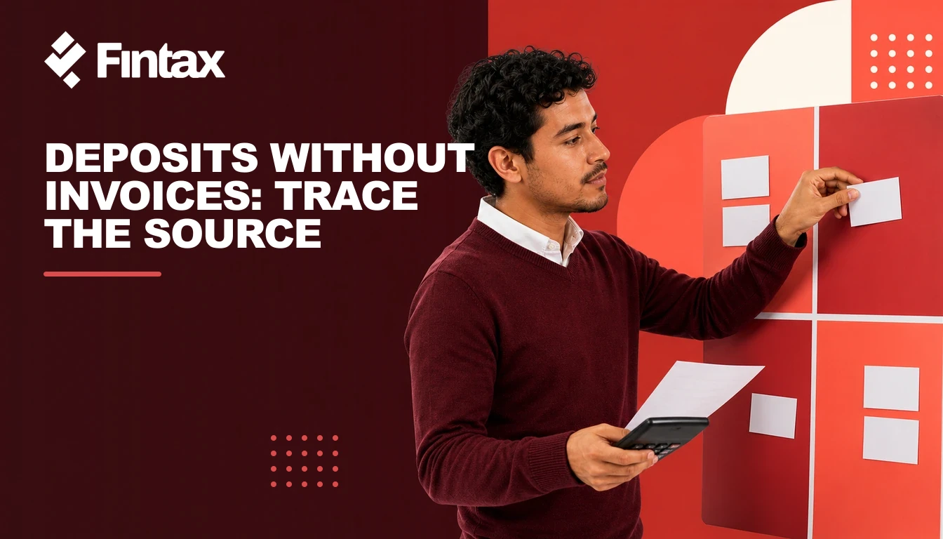 Business owner reconciling bank deposits with sales, CFDI, and tax returns.