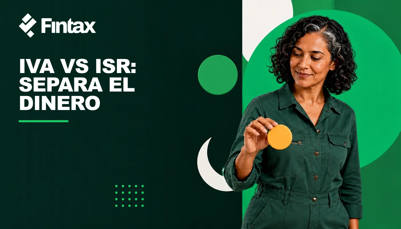 Empresaria mexicana separando el flujo de IVA del cálculo de ISR en dos cédulas fiscales.