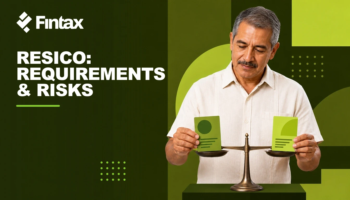 Taxpayer evaluating RESICO requirements, benefits, obligations, and risks.