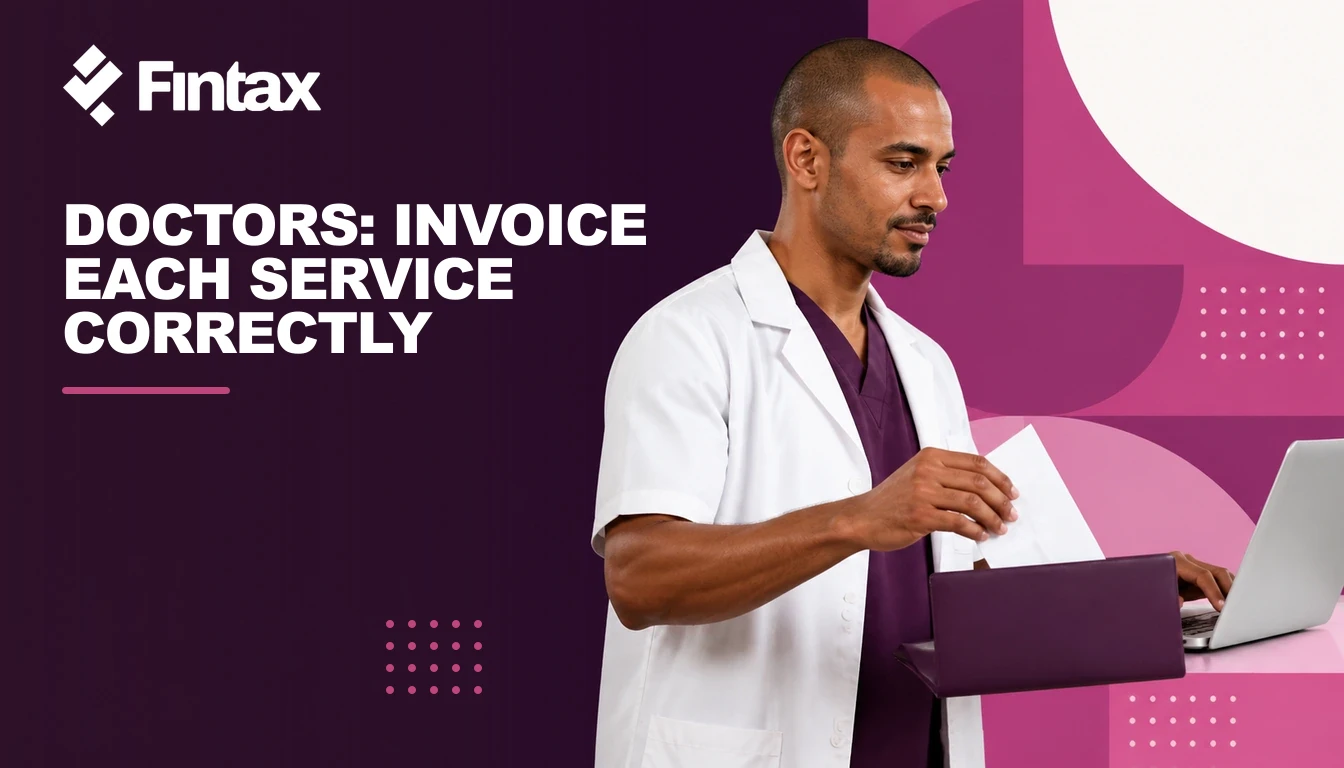 Doctor reviewing a CFDI for fees and a patient's electronic payment.