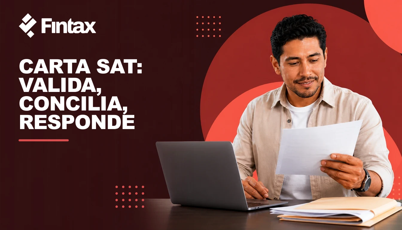 Empresaria autenticando una carta invitación y preparando aclaración SAT.
