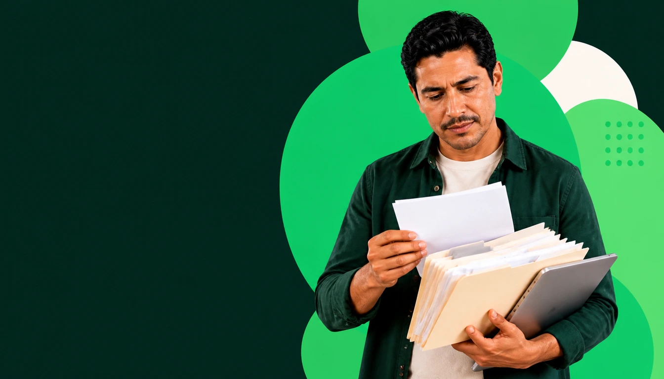 Persona revisando el motivo de una devolución rechazada y preparando evidencia para el SAT.
