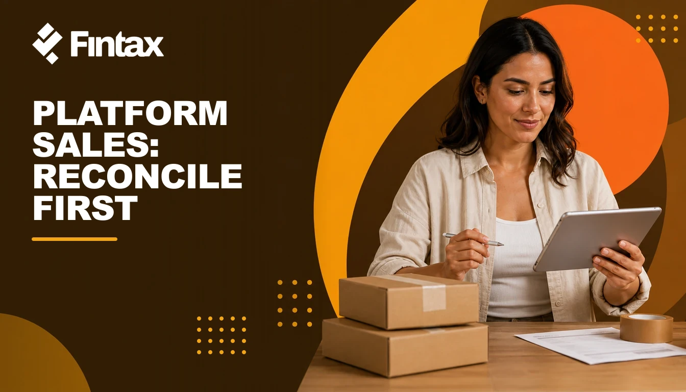 Online merchant reconciling platform sales, fees, withholdings, and bank deposits.
