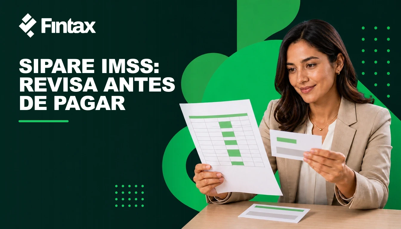Especialista de nómina validando cuotas SIPARE IMSS antes de pagarlas.