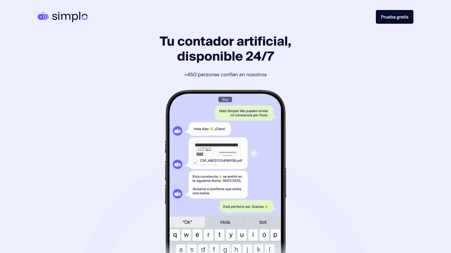 Vista previa del portal de Fintax